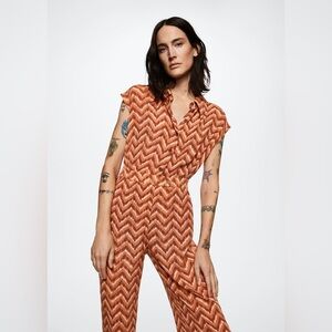 Mango Long Printed Jumpsuit